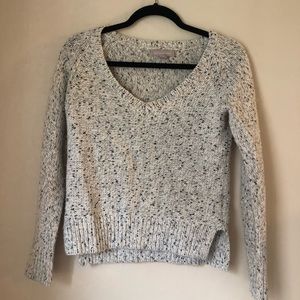 Grey speckled wool sweater